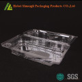 2 compartment hinged clear muffin packaging box